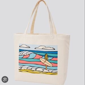 ✨RARE✨ NWT Uniqlo x Heather Brown Canvas Tote Bag